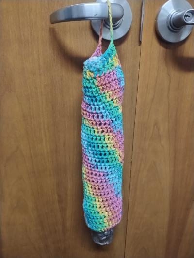 Crochet grocery bag saver