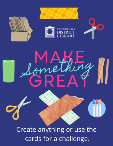 MAke something great surrounded by scissors and craft supplies