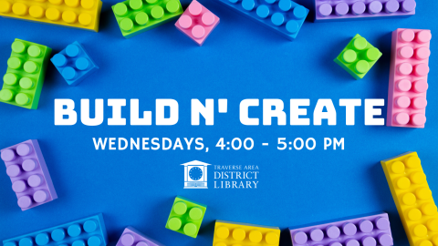 Build N' Create Wednesdays 4-5pm with lego bricks 